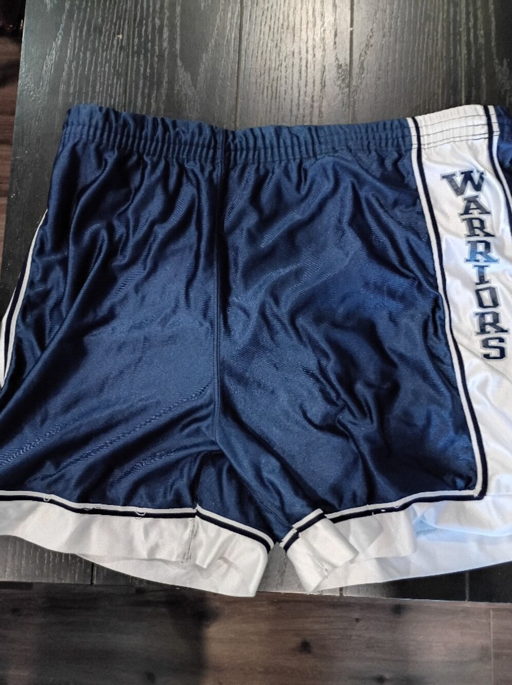 DeLong Pro Warriors Basketball Vintage Navy Athletic Shorts XL 20